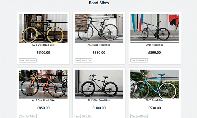 Image of road bike page