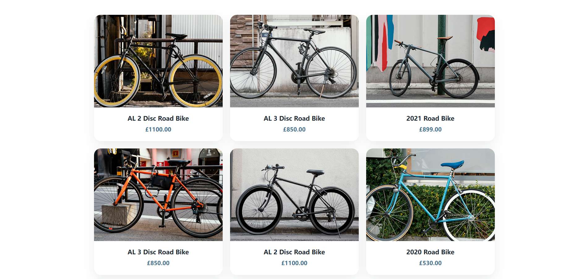 Image of road bike page